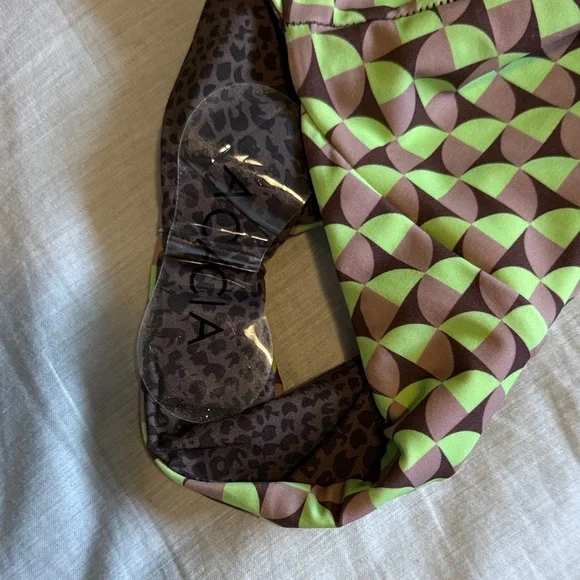 Acacia Swimwear Green and Black Patterned Bikini - Picture 3 of 5